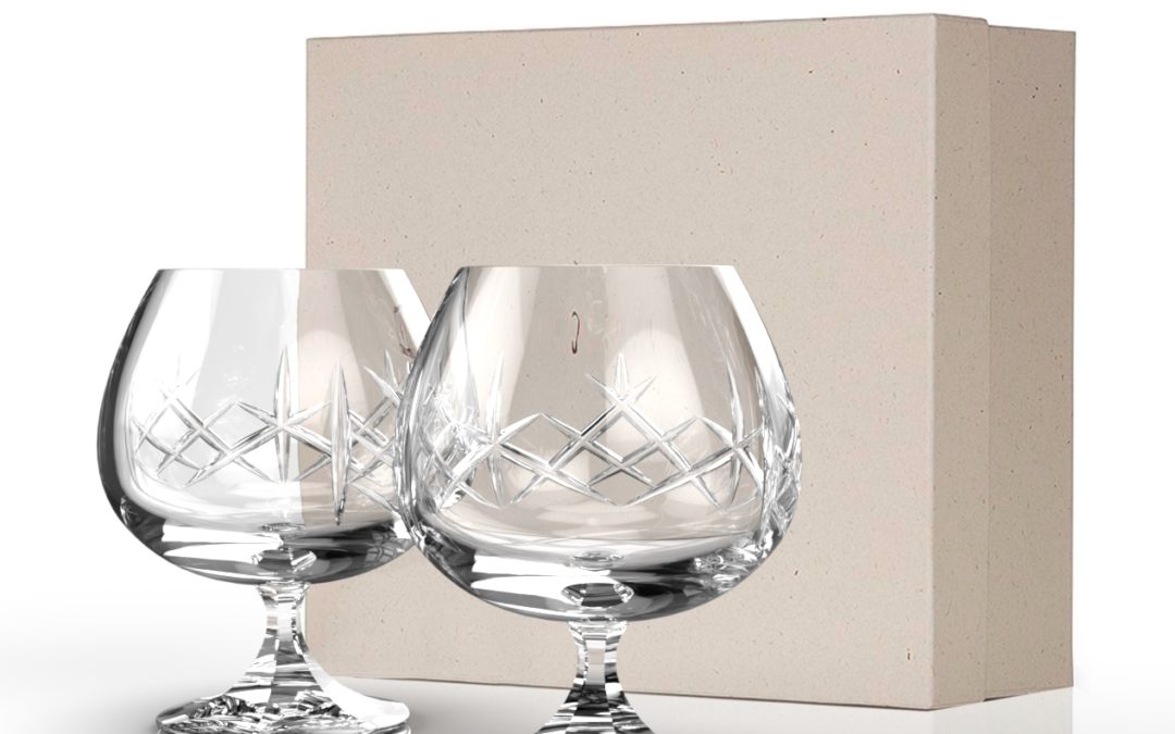 Mauchline Brandy Glass Pair