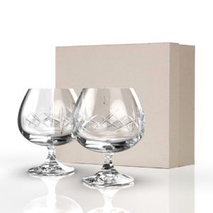 Mauchline Brandy Glass Presentation Box x2 gin