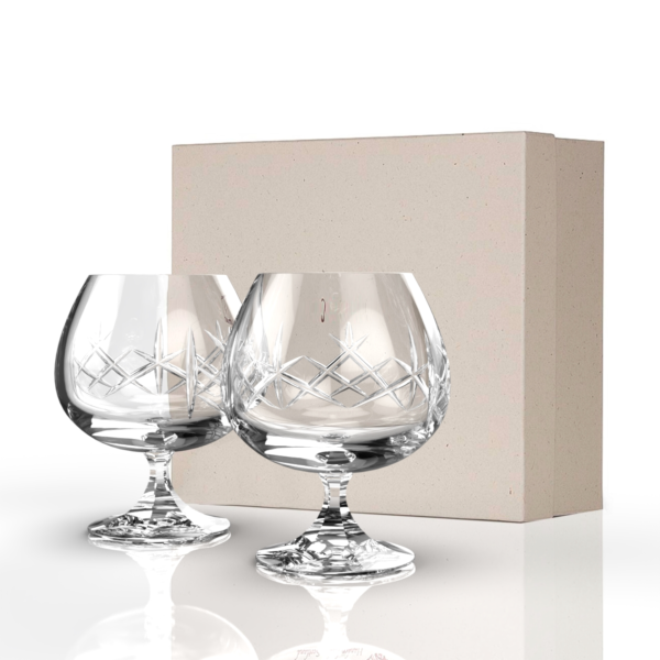 Mauchline Brandy Glass Presentation Box dram glass