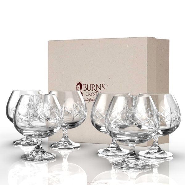 Mauchline Brandy Glass Presentation Box brandy